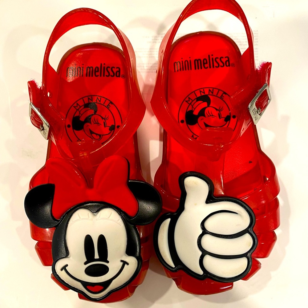 mini melissa red minnie mouse sandals